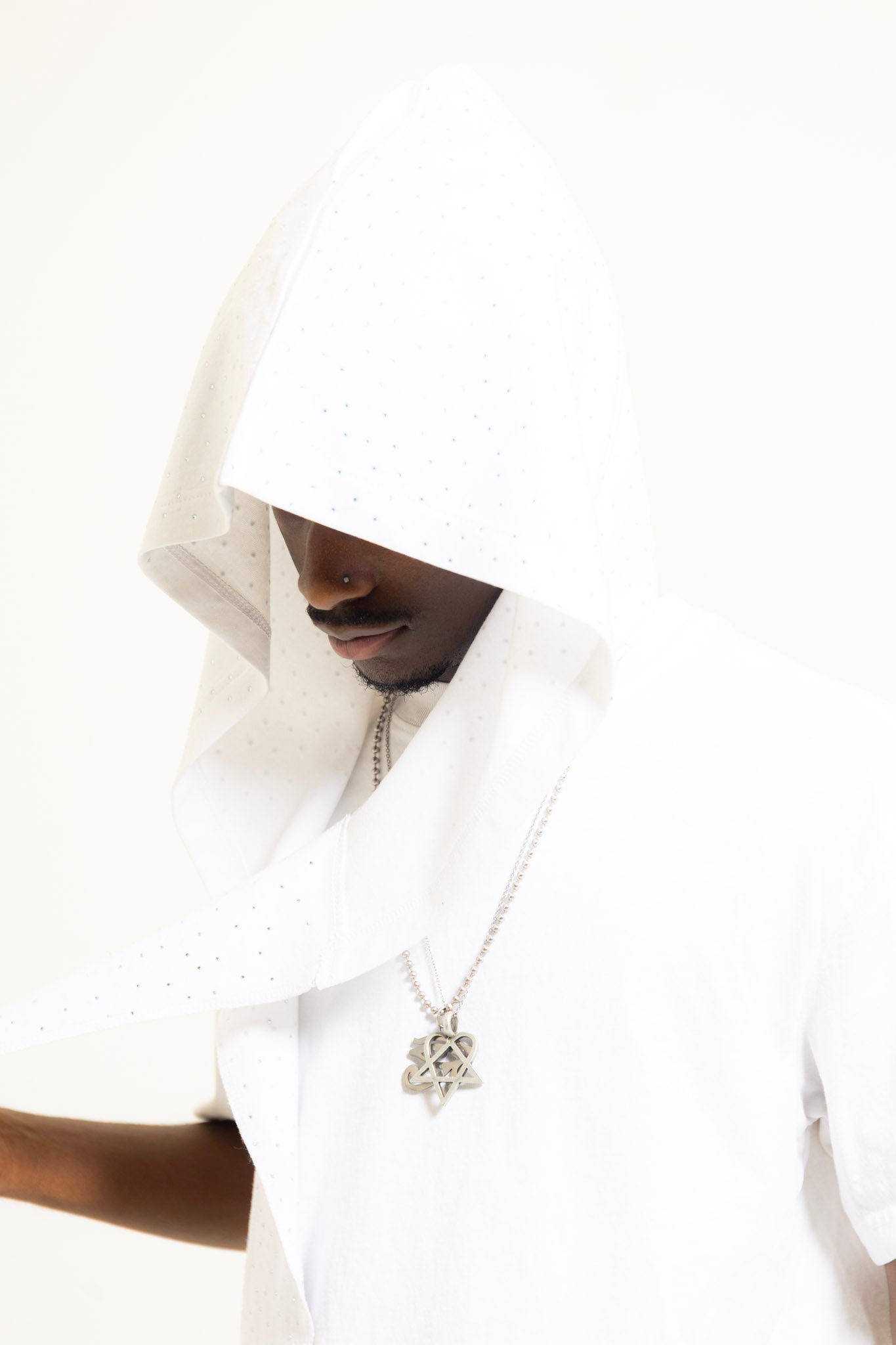 White Hood Scarf